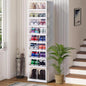 Shoe Box Foldable Storage Box Easy Assembly Collapsible Shoes Rack Clear Shoe Storage Cabinet Shoe Organizer Shoe Container Box with Lids Large Size Shoe Rack (9 layers clear door)