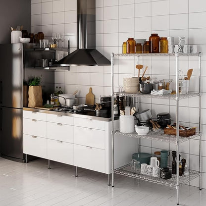 24" Deep x 36" Wide x 64" Height Wire Shelving Kit | 4-Tier | NSF Commercial Storage Rack Unit
