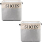 2 Pack Storage Basket for Shoe Organizer, Flodable Space-Saving Storage Bin Decorative Basket Shoe Storage Bin Organizer for Hallway Entryway Home Decor Living Room