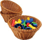 Set of 3 Round Plastic Woven Storage Baskets, Organization Bins for Classroom, Home Decor, or Office Use, 10.5" x 4.75”