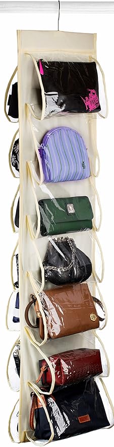 Handy Laundry Hanging Shoe Organizer - 14 Pockets - Clear Pockets Will Protect Your Shoes, Handbags, Purse & Enable You to Find Them Easily. Hang it in a Closet to Keep Your Closet Neat & Organized.