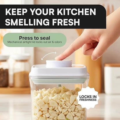 Bop Top Airtight Food Storage Containers with Lid 3.5 Cups / 28 oz | Kitchen Canister Sets | Air Tight Pantry Container | Pop Top Dry Food Storage Containers for Snacks, Sugar, Flour, Baking, Pasta