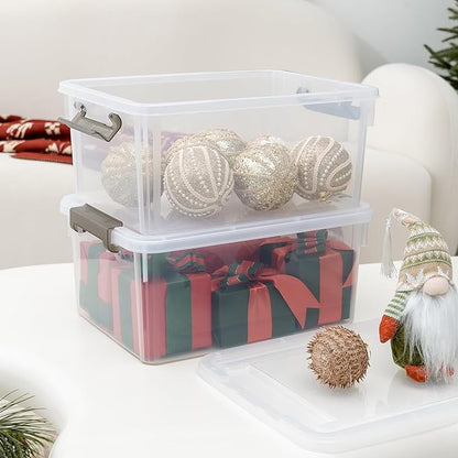 Citylife 17 QT Plastic Storage Bins with Lids Latching Stackable Storage Containers for Organizing Large Clear Storage Box for Garage, Craft, Toys, Closet, Home, 1 Pack
