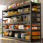 Heavy Duty Metal Garage Shelving Unit, 5 - Tier Adjustable Large Storage Shelves, 3000LBS for Garage & Basement and Pantry Industrial Steel Rack, Ideal for Tool Organization & Storage, Black, 73"H
