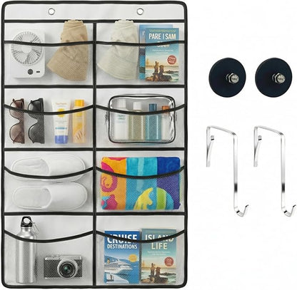 Magnetic Cruise Organizer, 8 Large Durable Pockets Over The Door Organizer For Cruise Ships, Magnetic & Hanging Cruise Organizer, Cruise Essentials 2026 （ 40" x 21.6"）