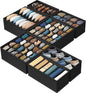 Simple Houseware Closet Underwear Organizer Drawer Divider Assorted 7 Pieces, Black