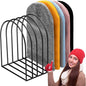 Hicarer Beanie Holder Organizer Metal Beanie Hat Display Stand Knitted Hat Storage Rack for Swimming Cap Display Vendors Home Entryway Tabletop Bedroom Closet Dresser Room Office