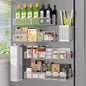 Magnetic Spice Rack for Refrigerator, 6 Pack Metal Magnetic Shelf White, Moveable Spice Organizer, Strong Magnetic Storage Fridge Organizer with Paper Towel Holder, Utensils Holder