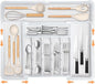 Spaclear Large Silverware Drawer Organizer Expandable Kitchen Utensil Organizer BPA Free Flatware Cutlery Holder Tray Adjustable Plastic Drawer Divider Storage for Forks Knives 6-9 Slots White