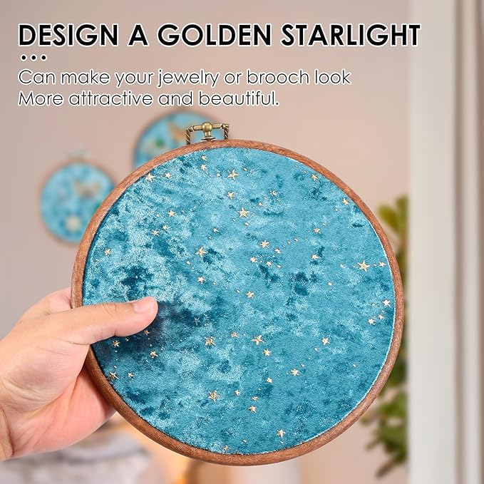 3Pcs Corduroy Pin Display Board, Corduroy Wall Hanging Brooch Jewelry Storage Display, 3 Size Vintage Enamel Pin Display Holder for Brooches Enamel Pins Necklace Jewelry (Blue)
