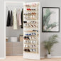 Whitmor 36 Pair Over The Door Shoe Organizer, 12 Tier Hanging Shoe Organizer, Heavy Duty Metal & Mesh Shoe Holder, Hanging Shoe Rack for Closet Organizer & Storage, 74"L x 21.7"W x 7.5"H, Beige