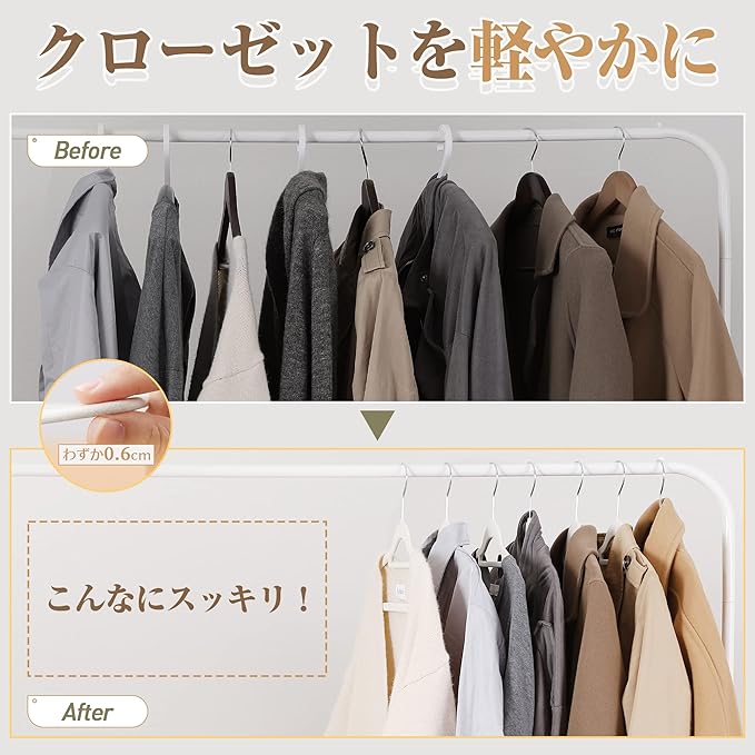 Titiroba 22AB038 Non-Slip Heavy Duty Hanger, Set of 30, Velvet, Ivory