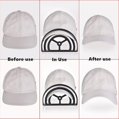 Hat Brim Bender 2-Pack – Dual Slot Hat Curving Tool for Baseball Caps, Fitted Hats & Visors, Perfect Curve, Steaming Optional, Easy to Use, Black