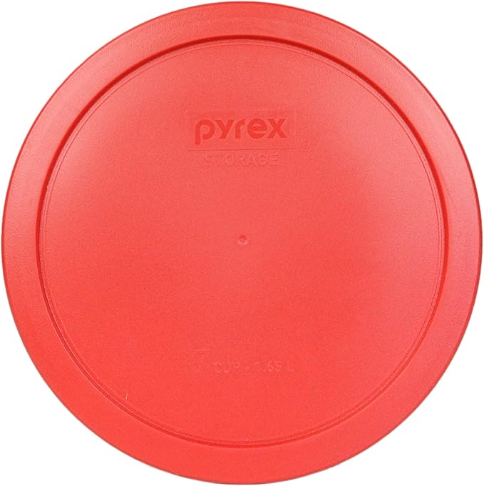 Pyrex 7200 2 Cup Glass Bowls & 7200-PC Red Food Storage Replacement Lids (4-Pack) - Made in the USA