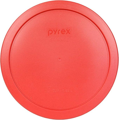 Pyrex 7200 2 Cup Glass Bowls & 7200-PC Red Food Storage Replacement Lids (4-Pack) - Made in the USA