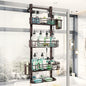 HapiRm 4 Tier Over the Door Shower Caddy, Hanging Shower Caddy with 22 Hooks and 2 Toothbrush Holders, No Drilling Adjustable Hanging Bathroom Organizer - Bronze
