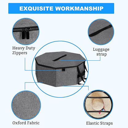 Hat Storage Box,Hat Boxes for Women Storage,Cowboy Hats Holder for Travel,Wide Brims Hat Carrier Case,Stuffed Animal Toy Organizer,Hat Box Closet Organizers and Storage,Hat Boxes for Men