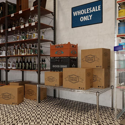 24" Deep x 42" Wide x 14" Height Wire Shelving Kit | 1-Tier | NSF Commercial Storage Rack Unit