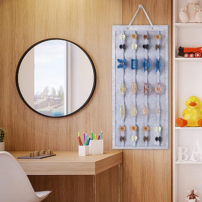 SMUK Large Hair Claw Clip Organizer Holder, Hanging Claw Clips Storage for Women Girls, Hair Clip Stand Holder for Wall, Door, Closet, Big Claw Clip Display for Teen Girls