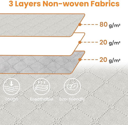 Fab totes 24 Gallons Clothes Storage, Foldable Thick Fabric Blanket Storage Bags, Containers for Organizing Bedroom, Closet, Clothing, Comforter, Organization with Handle (6 Pack,Ivory)