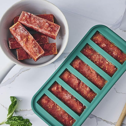 Souper Cubes 1/2 Cup Silicone Freezer Molds, Perfect for Storing Soups, Sauces, Juices, Desserts, Smoothie Prep and More, Freezer Portion Molds for Meal Prepping - Kale - 2-Pack