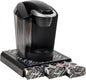 Mind Reader Single Serve Coffee Pod Organizer with 3 Drawers, 36 Pod Capacity, 12.25"L x 13.5"W x 2.5"H, Black Print