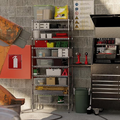 14" Deep x 36" Wide x 86" Height Wire Shelving Kit | 10-Tier | NSF Commercial Storage Rack Unit