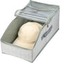 Hat Organizer for Baseball Caps,Stackable Hat Storage Box with Clear Window & Flip Lid,Hold Up to 12 Caps,Dust-Proof Closet Organizer (Grey)