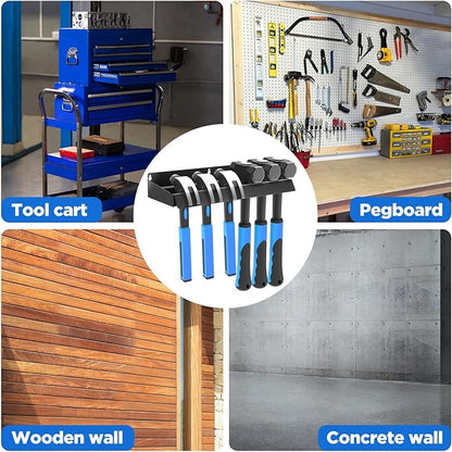 MAQUITA Wall Mount Screwdriver Organizer, Pliers Holder, Hammer Rack, Alloy Steel Hand Tool Storage Organizer for Garage Workshop