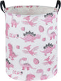 Pink Dinosaur Hamper,Kids Laundry Basket,Pink Storage Baskets for Boys and Girls Room Decor,Dinosaur Basket,Toy Organizer,Gift Hamper(Pink Dinosaur)