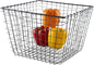 G.E.T. WB-305-MG Heavy Duty Iron Wire Utility Storage Bin/Basket, Square, 11" x 11" x 8"