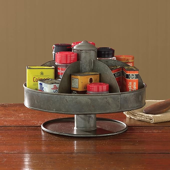 Park Designs Galvanized Lazy Susan Organizer
