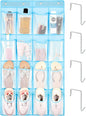 F-color 16-Pocket Hanging Organizer - Over the Door Shoe Organizer, Cruise Essentials for Cabin & RV, Breathable Mesh Storage Pockets, Space Saving Hanging Storage Holder with 4 Sturdy Metal Hooks