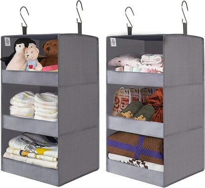 GRANNY SAYS Bundle of 2-Pack Hanging Clothing Organizer & 1-Pack Hanging Storage Shelves