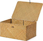 Nonam Seagrass Storage Large Basket with Lid,Wicker Basket Storage Bin with Lid for Shelves,Boho Decor,Handwoven Shelf Basket for Organizing-Storage Container Box for Home Organization-Natural