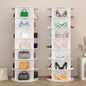 7-Tier Rotating Shoe Rack Tower, Free Standing 360° Revolving shoe organizer and storage hold over 56 pairs of shoes, lazy Susan shoe storage cabinet, Spinning room decor Shoe Display, 2 PCS (2)
