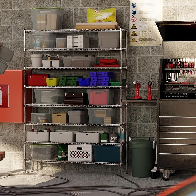 14" Deep x 60" Wide x 86" Height Wire Shelving Kit | 8-Tier | NSF Commercial Storage Rack Unit