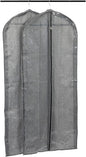 Household Essentials Hanging Zippered Garment Storage Bag with Clear Vision Front, Set of 2, Graphite Gray