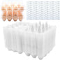 Egg Cartons 60 Packs, Clear Plastic Blank Egg Cartons with Free Labels, Holds up to 12 Eggs Securely, Perfect for Family Pasture Farm Markets Display - Medium