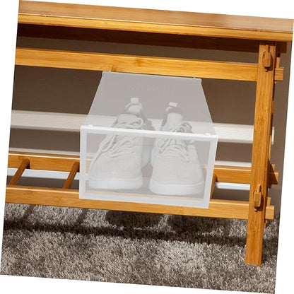 Ciieeo 6pcs Clear Stackable Shoe Organizer Boxes Transparent Storage Case for Sneakers and Shoes Style Design for Easy Access Material for Closet Organization
