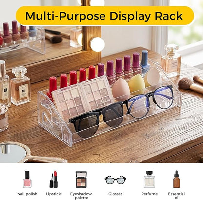 Acrylic Nail Polish Organizer Holder Rack 3 Layers, Clear Display Stand For Sunglasses,Essential Oils, Makeup Organizer, Holds Up to 36 Bottles