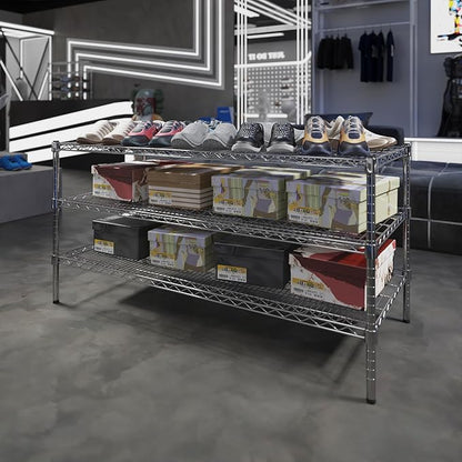 24" Deep x 54" Wide x 27" Height Wire Shelving Kit | 3-Tier | NSF Commercial Storage Rack Unit