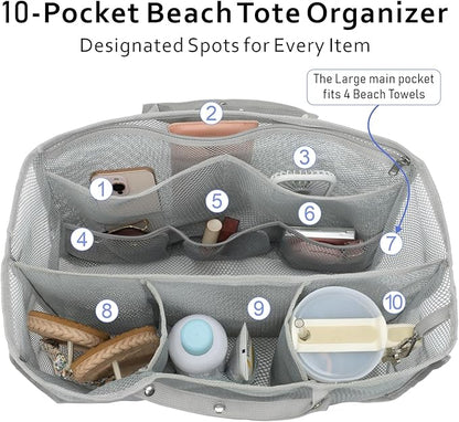 F-color Over the Door Shoe Organizer Bundle with Beach Bag Organizer Insert