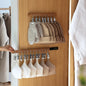 Pull Out Hat Rack for Closet, Sliding Hooks Hanger Rack with Clips for Bras Caps Underwear Socks Scarves Gloves Handkerchiefs, Dual Side 8 Clips Rail, 2 Pcs