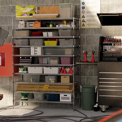 24" Deep x 60" Wide x 86" Height Wire Shelving Kit | 10-Tier | NSF Commercial Storage Rack Unit