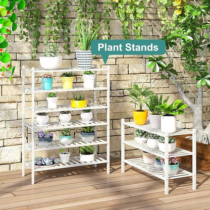 viewcare White Shoe Rack, 3-Tier Bamboo Wood Shoe Rack for Closet, Entryway & Hallway, and Stackable Shoe Shelf Storage Organizer for Indoor and Outdoor