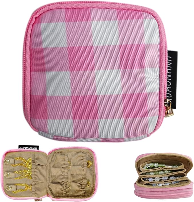 Travel Jewelry Case Small Jewelry Organizer Purse Jewelry Bag Women Christmas Gifts Jewelry Purse for Bracelet Rings Earring Necklace
