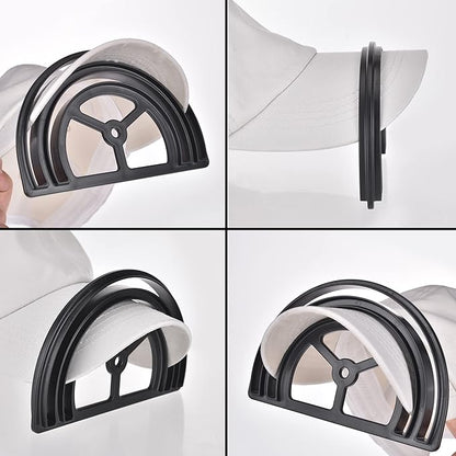 Hat Brim Bender 2-Pack – Dual Slot Hat Curving Tool for Baseball Caps, Fitted Hats & Visors, Perfect Curve, Steaming Optional, Easy to Use, Black