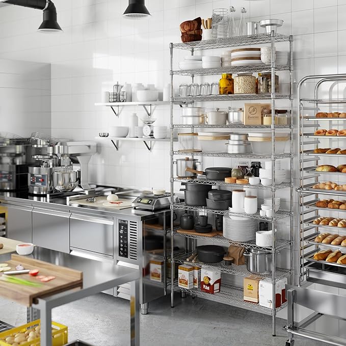 14" Deep x 42" Wide x 96" Height Wire Shelving Kit | 10-Tier | NSF Commercial Storage Rack Unit