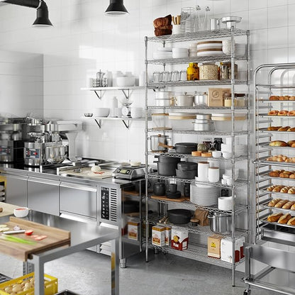 14" Deep x 42" Wide x 96" Height Wire Shelving Kit | 10-Tier | NSF Commercial Storage Rack Unit